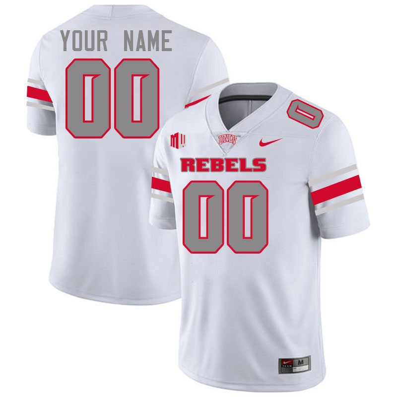 Custom UNLV Rebels Name And Number Football Jerseys-White
